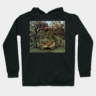 Henri Rousseau Hungry Lion Hoodie